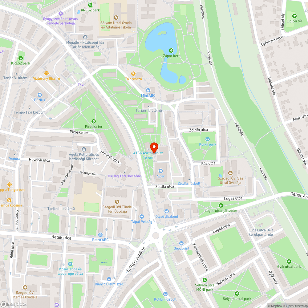 Beton tömb - Budapesti krt. Vegas Pub előtt bejelentés helye