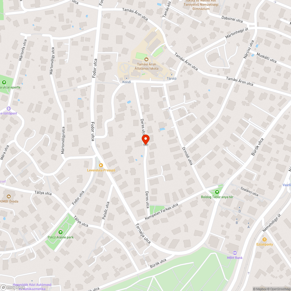 Szabálytalan várakozás a Deres utcában bejelentés helye