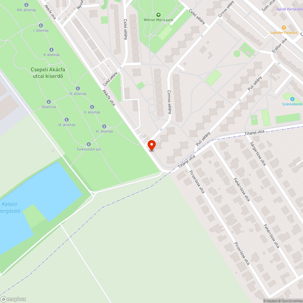 Iszapos, faleveles útszakasz bejelentés helye