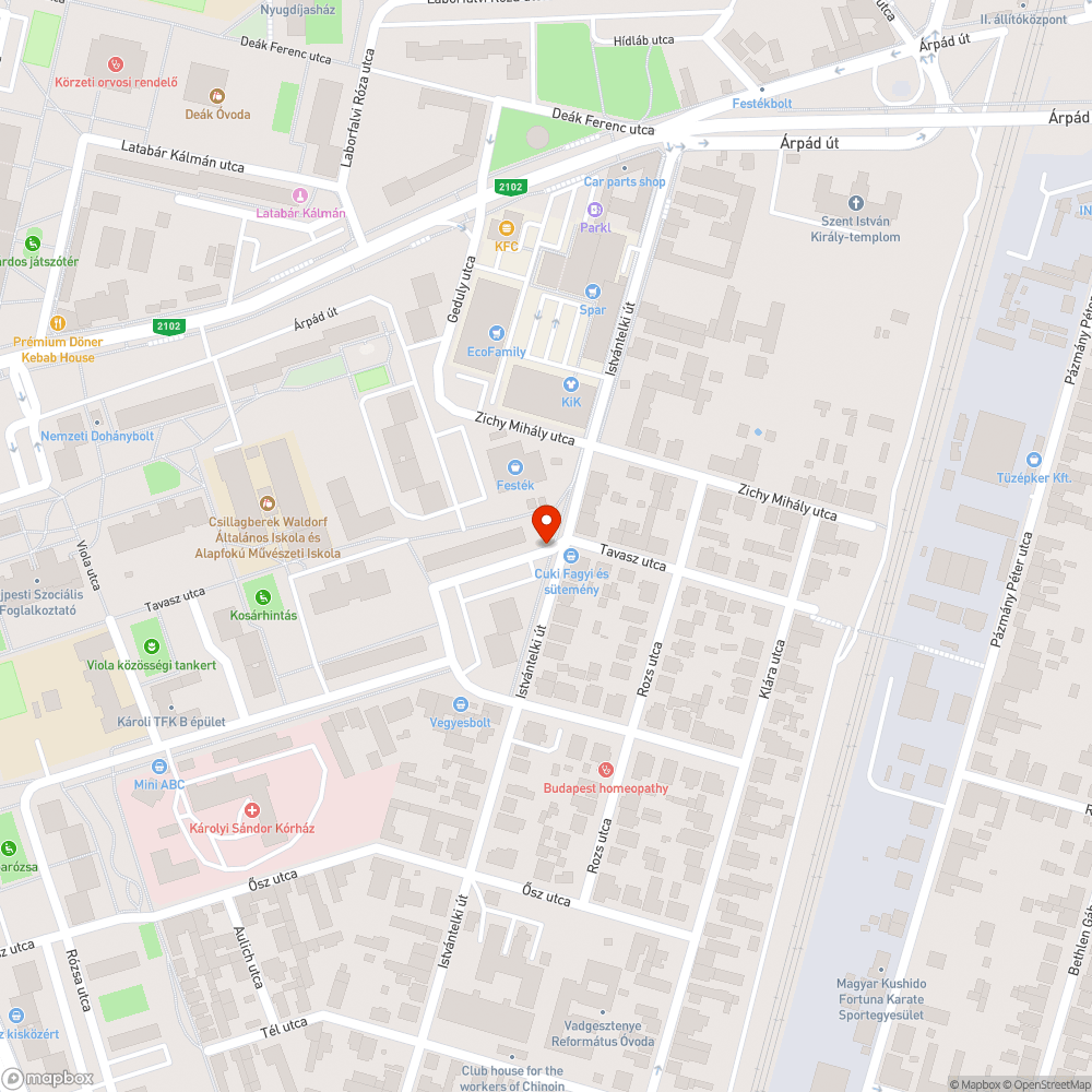 Elhagyott jármű bejelentés helye