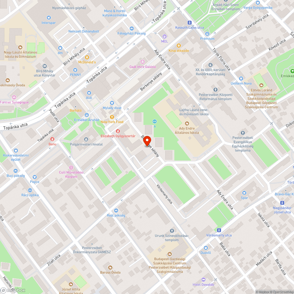 Elhagyott KRESZ-tábla és poller a parkban bejelentés helye