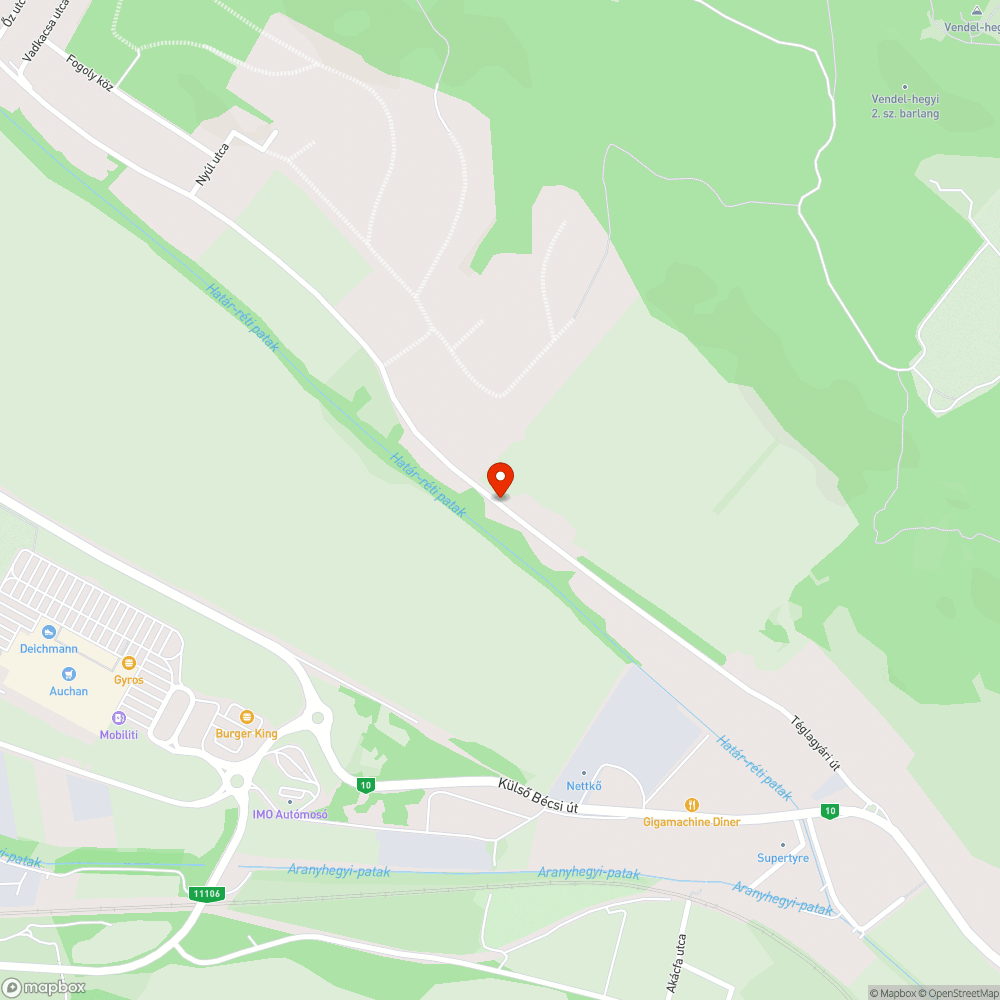 Malomdűlő út bejelentés helye