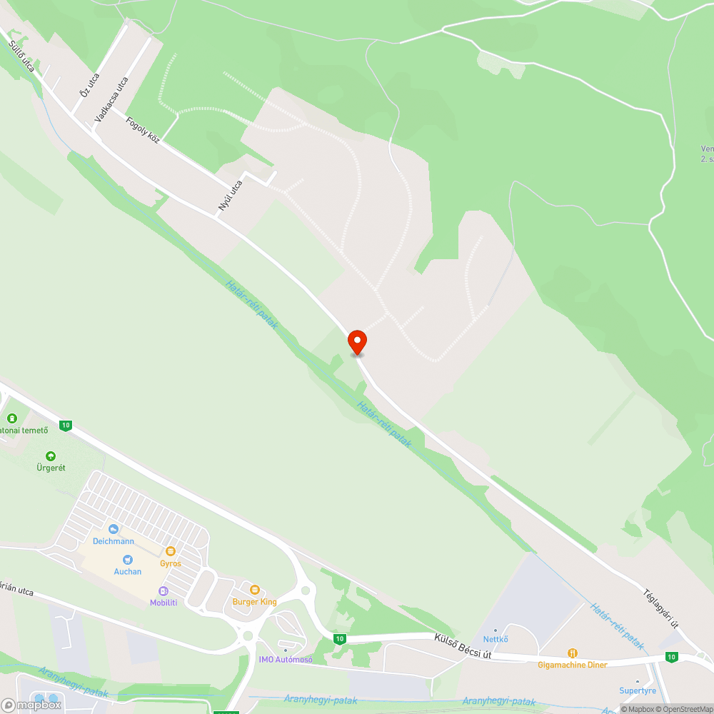 Malomdűlő útmenti szemét bejelentés helye