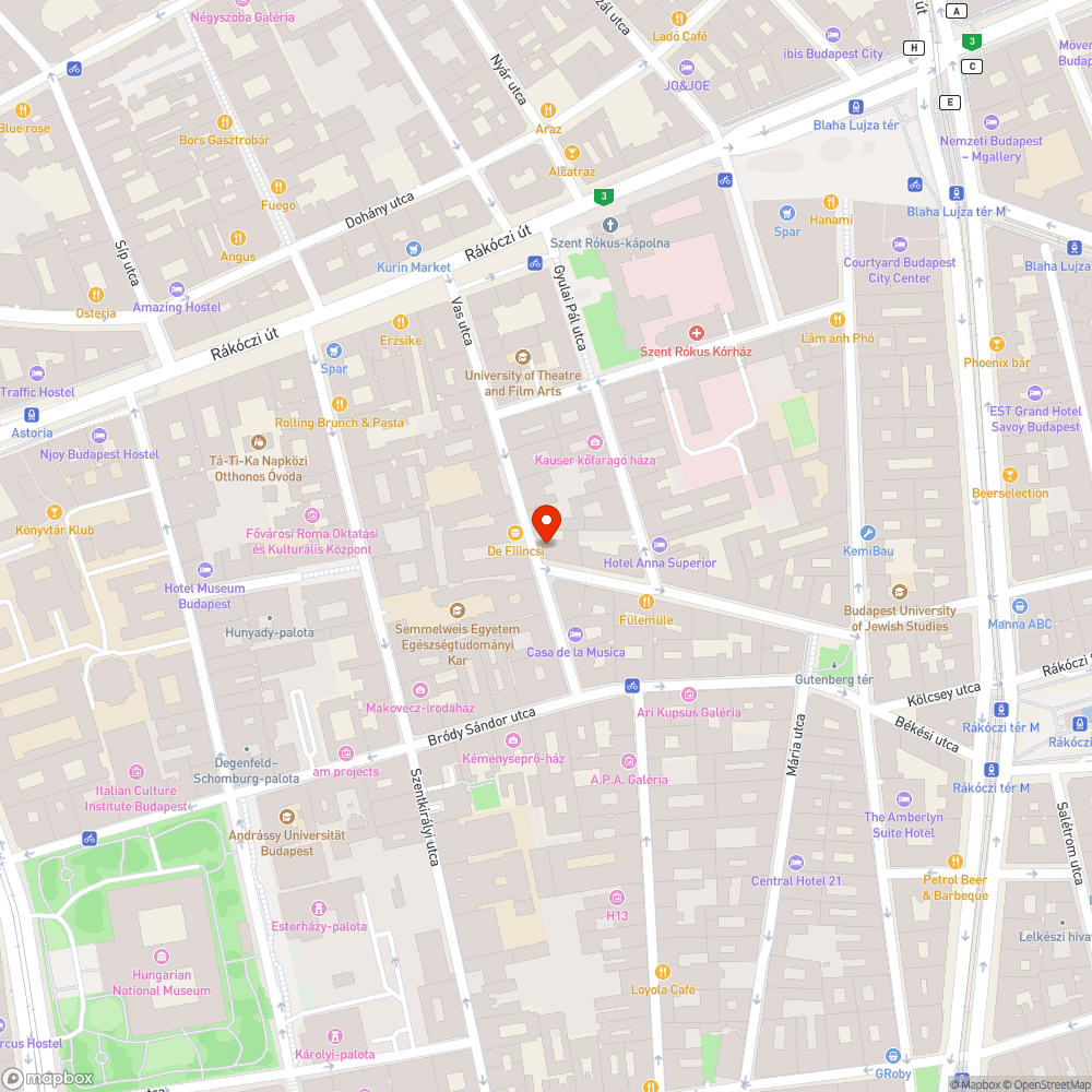 Hiányzó poller - járdánparkolás bejelentés helye