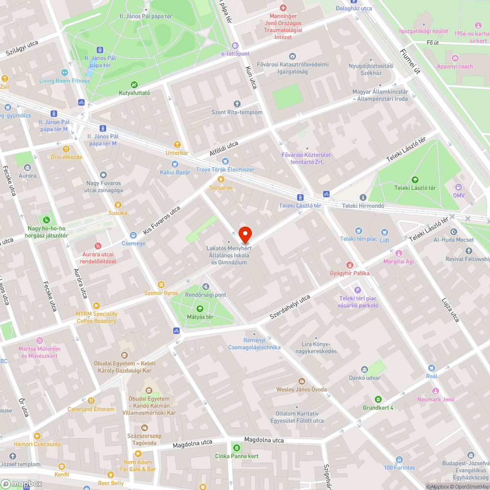 Kiálló oszlop bejelentés helye