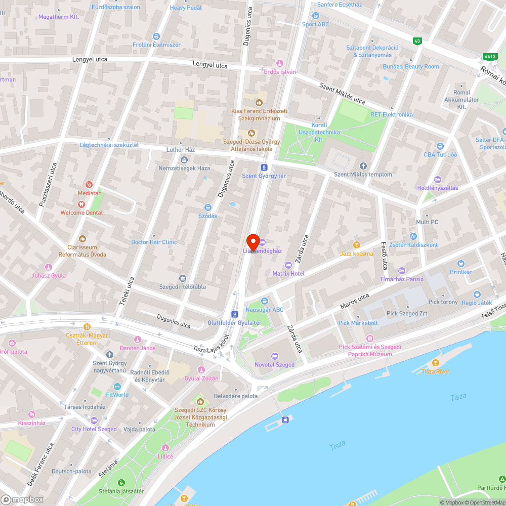 Megsüllyedt csatornarács - József A. sgt. 7. bejelentés helye