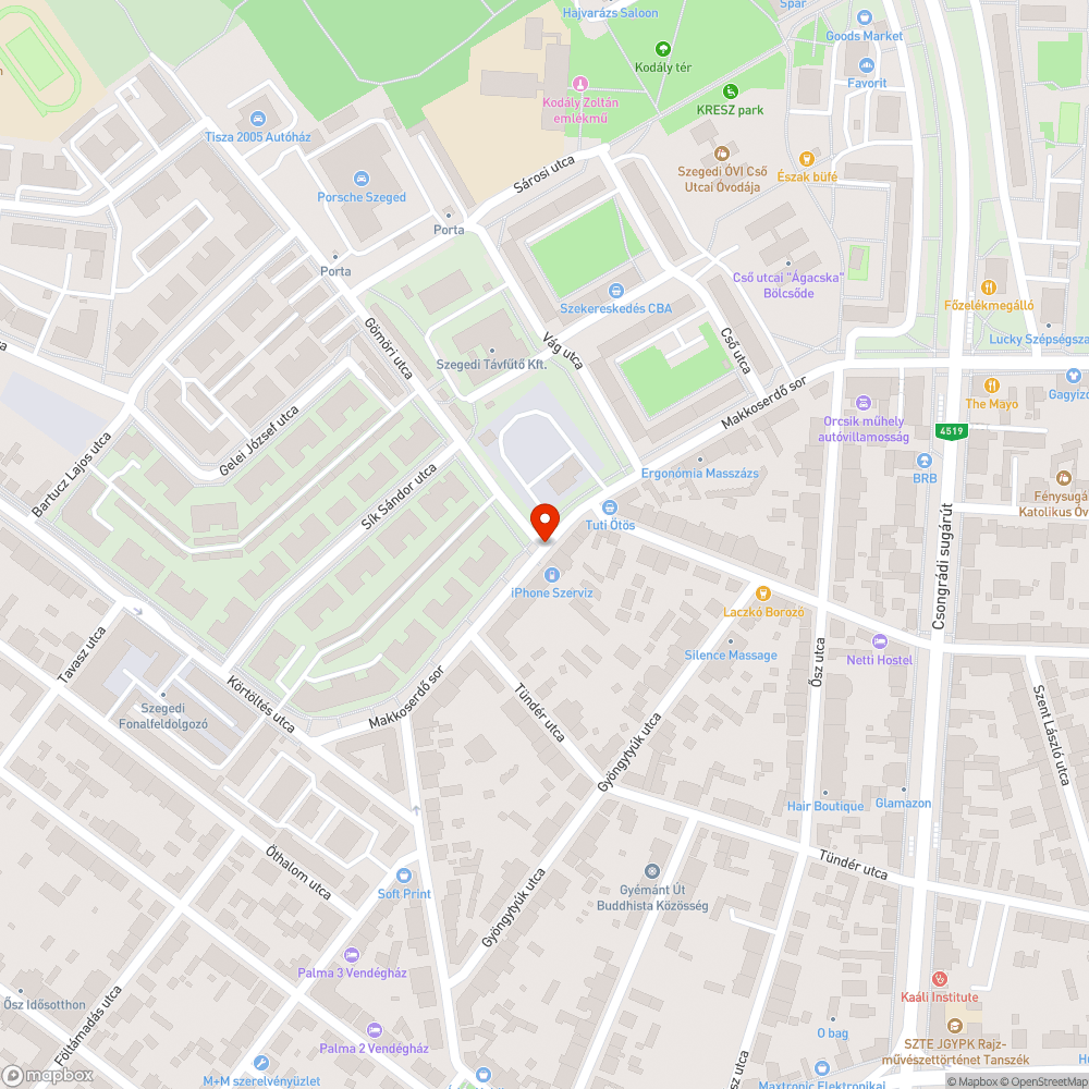 Megdőlt tábla - Makkos-Erdő sor 32. bejelentés helye