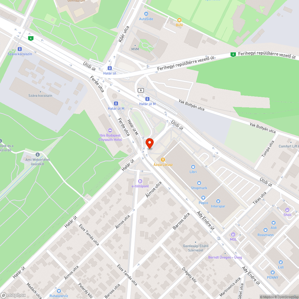 Megsüllyedt fedlap bejelentés helye