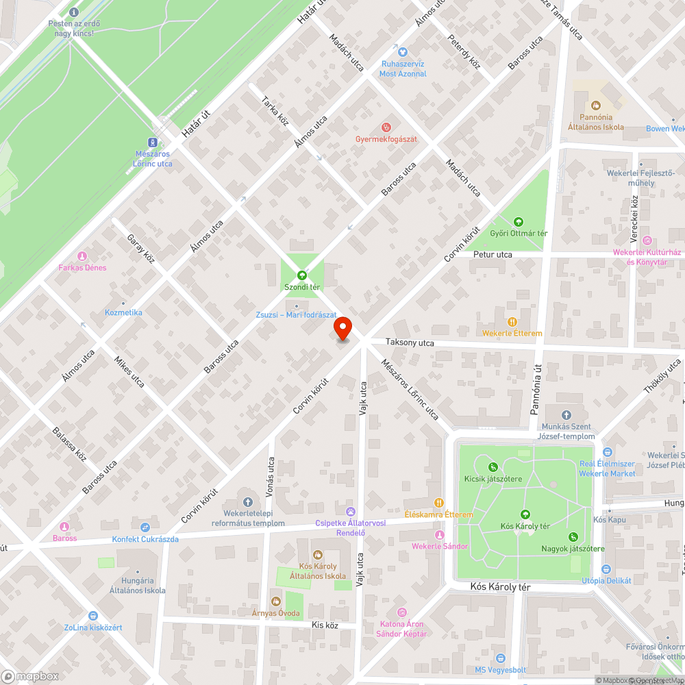 Megsüllyedt fedél bejelentés helye