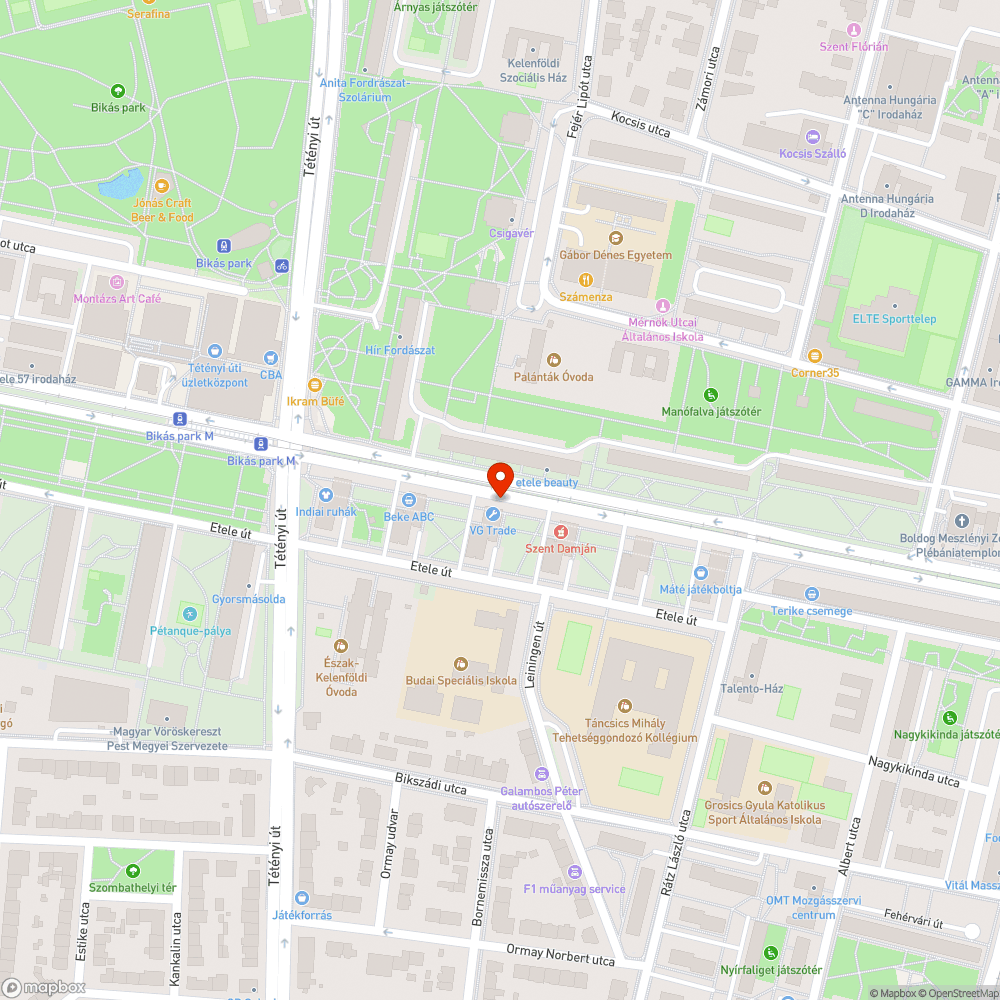 egy zsák szemét az Etele út 32. mellett bejelentés helye