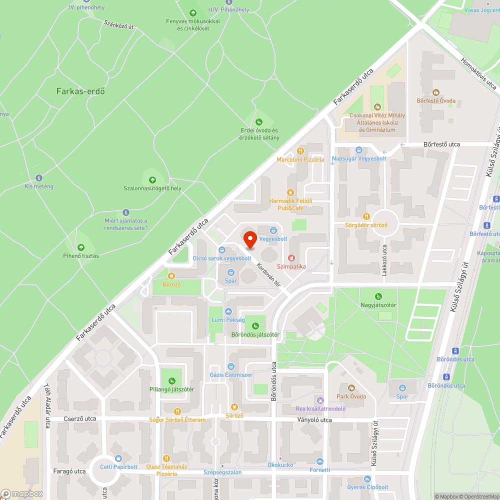 Kordován téri piros rozsdás bejelentés helye