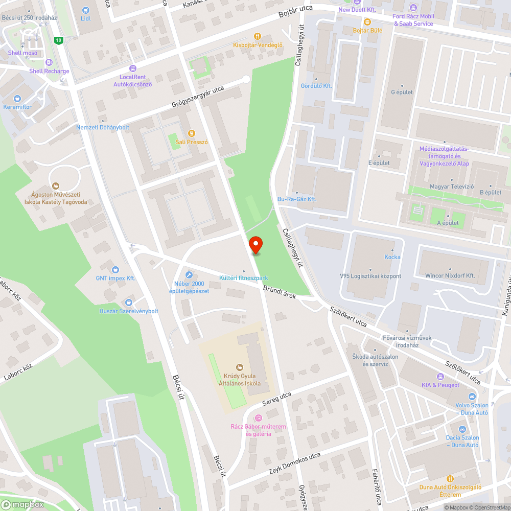 Elhagyott jármű bejelentés helye