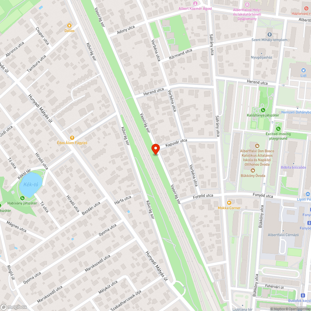 Koszos, graffitis pad bejelentés helye