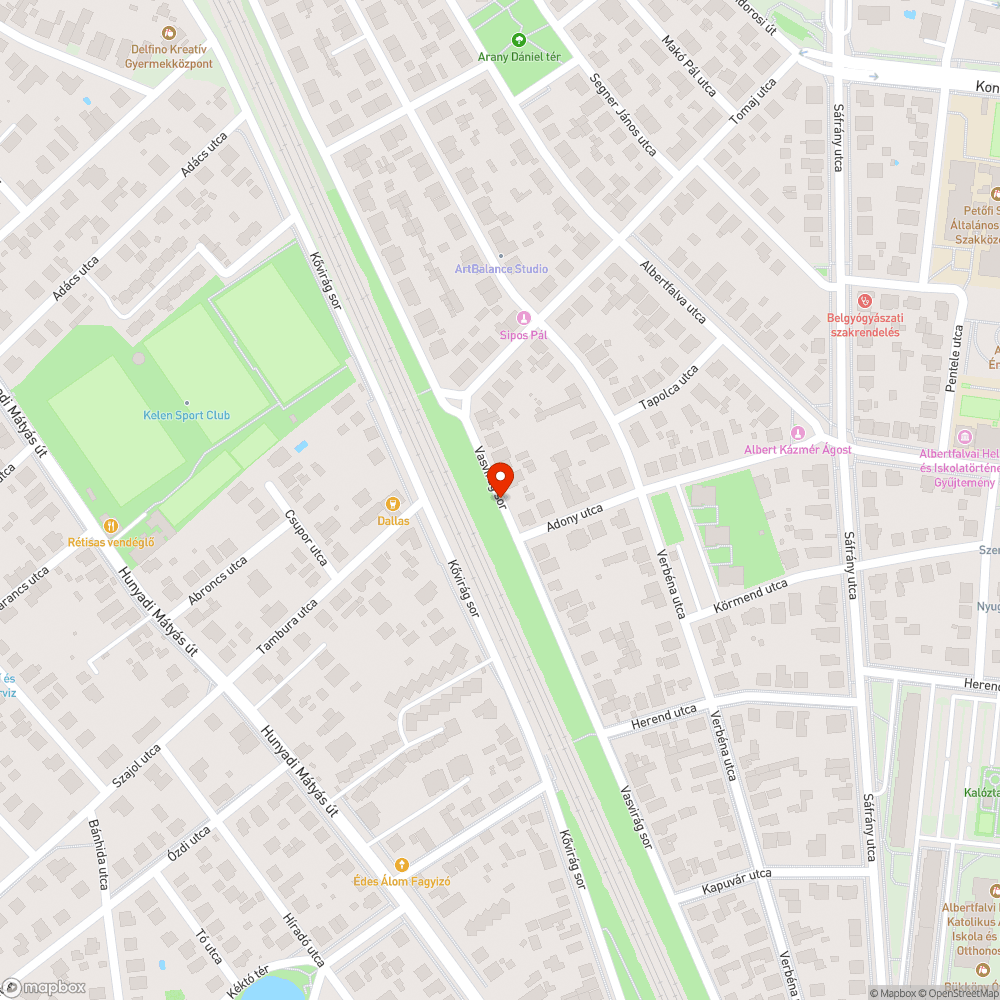 Sérült asztal bejelentés helye