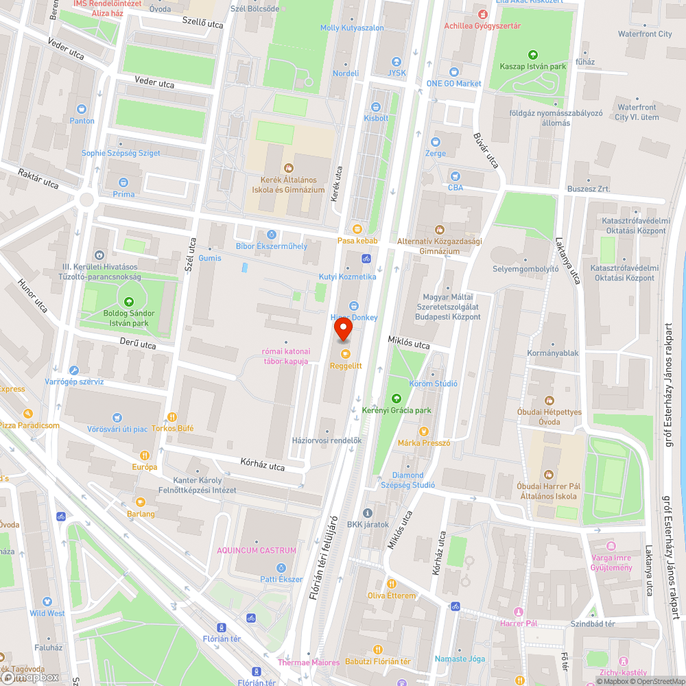 Sötét szakasz bejelentés helye