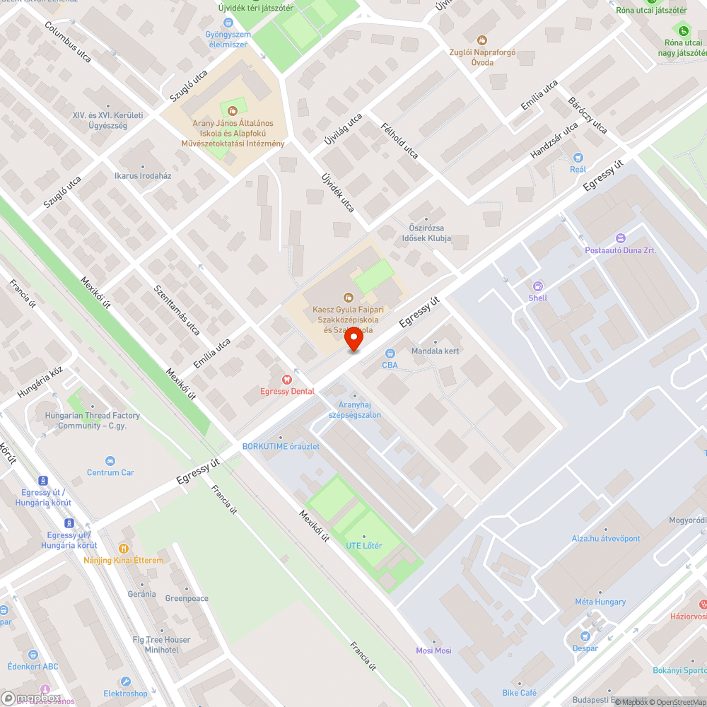 Szemét a járda mellett bejelentés helye