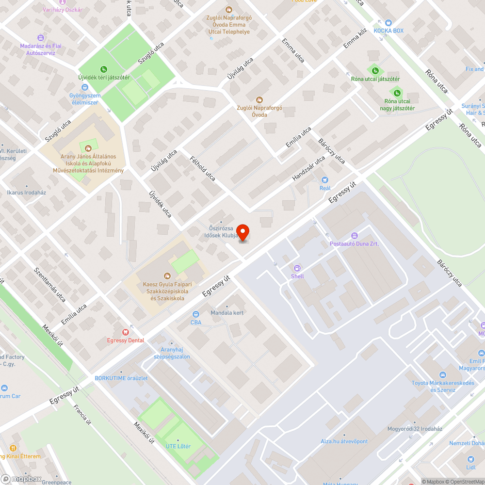 Kidobott autógumi bejelentés helye