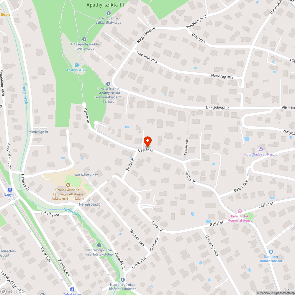 Rozsdás szalagkorlát bejelentés helye