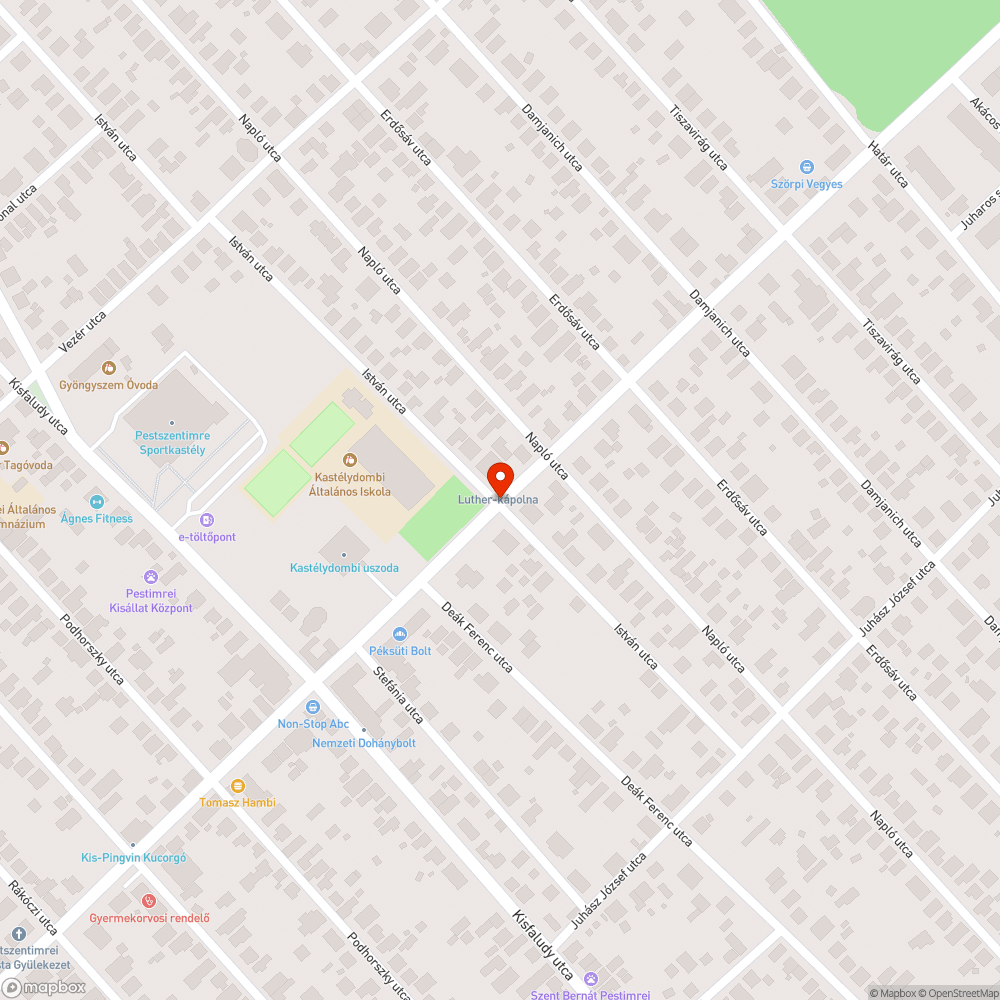 Hiányzó fák bejelentés helye