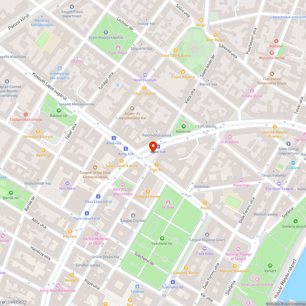 Kiégett lámpa Anna-kút bejelentés helye