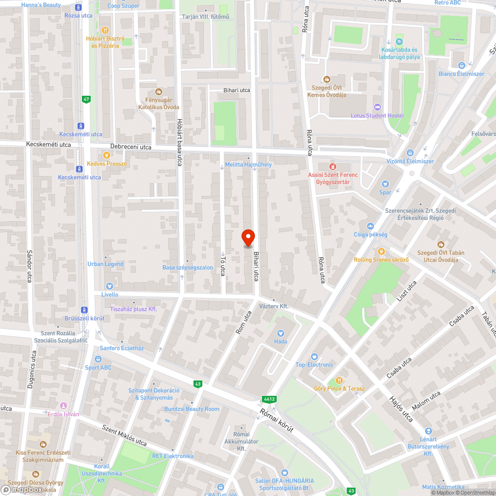 2 db kivágott fa - Bihari utca 6/b. bejelentés helye