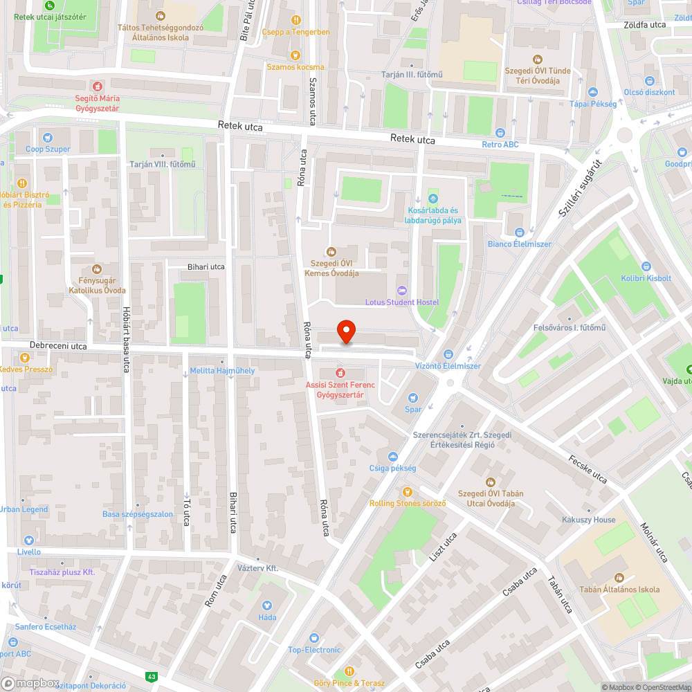 Autógumik a zöldövezetben - Debreceni utca 9. bejelentés helye