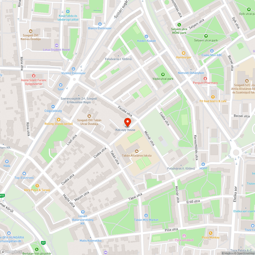 Autógumik a zöldövezetben - Csaba utca 34. bejelentés helye