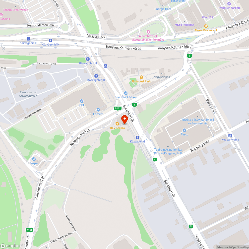 Szemét a kerékpárút mellett - Közvágóhíd HÉV állomás bejelentés helye