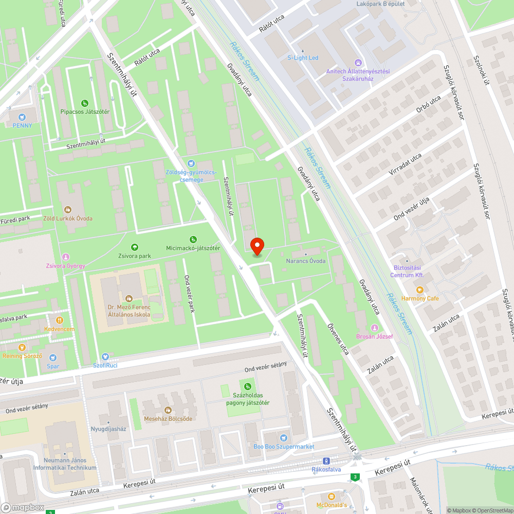 Elhagyott jármű bejelentés helye