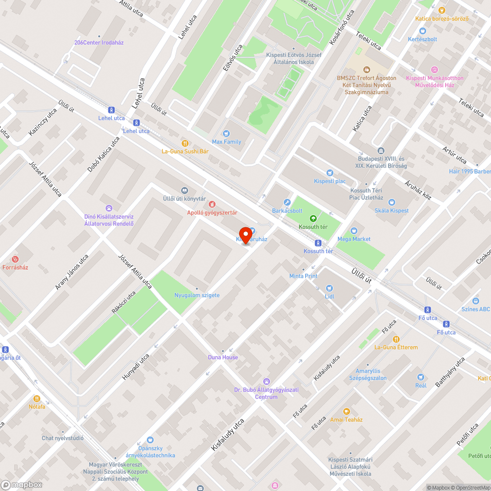 Elhagyott kisbusz bejelentés helye