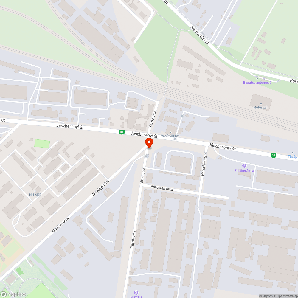 Törött vasúti átjáró tábla bejelentés helye