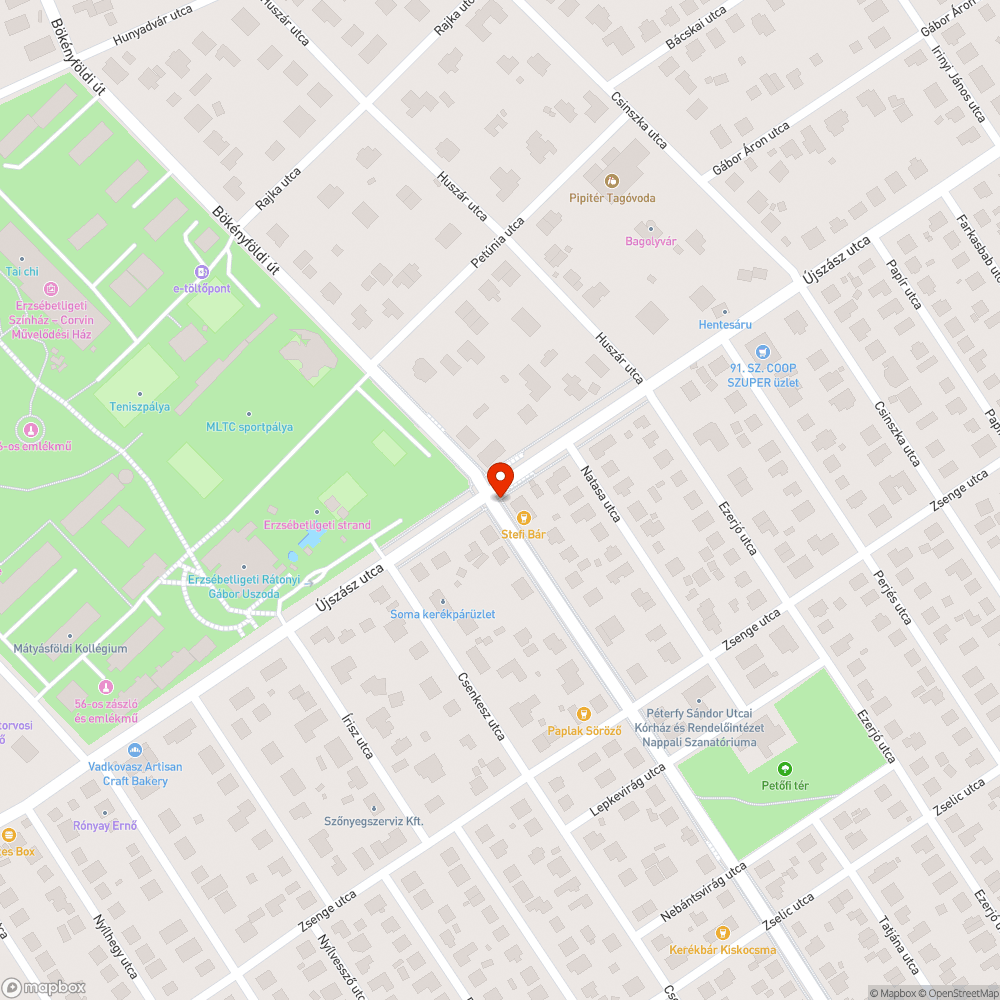 Hiányzó fényterelő bejelentés helye