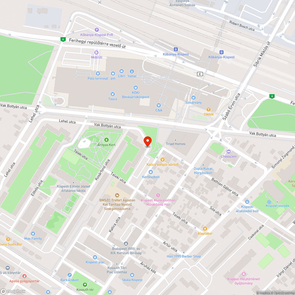 Megsüllyedt fedél bejelentés helye