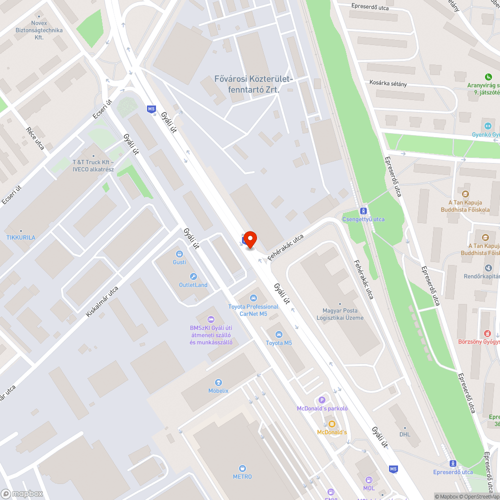 Hiányos csőkorlátsor bejelentés helye