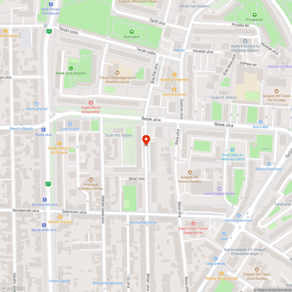 Beszakadt csatornarács - Bihari utca 29/b. bejelentés helye