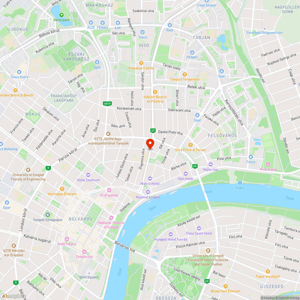 Kátyú - József A. sgt. 30. (Lengyel utcai saroknál) bejelentés helye