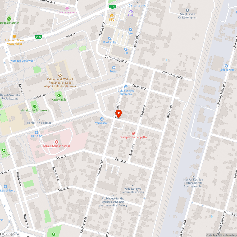 Elhagyott jármű bejelentés helye