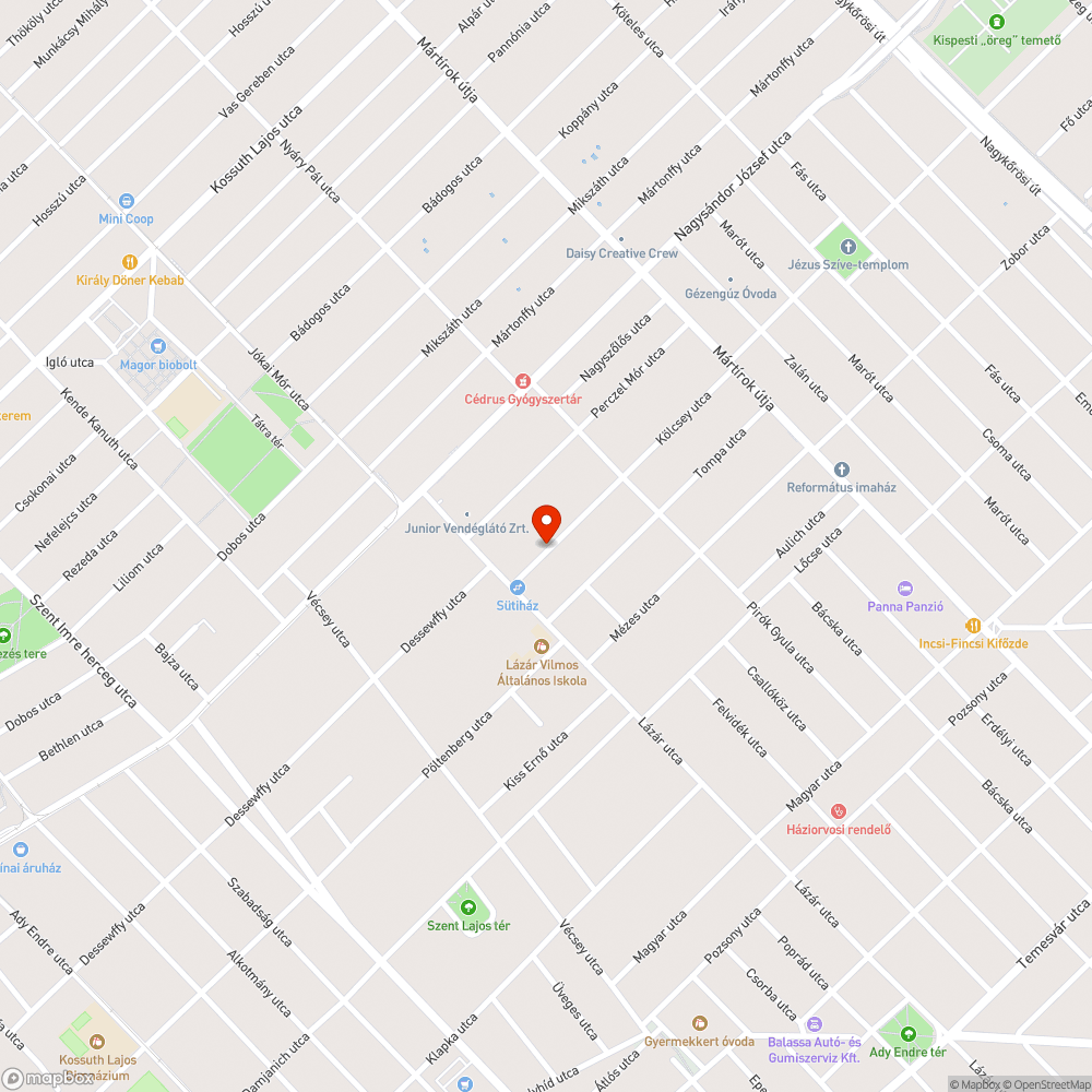 Kátyú bejelentés helye