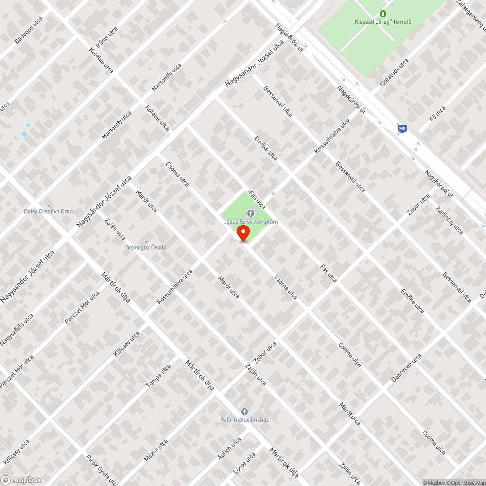 Kiégett lámpa bejelentés helye