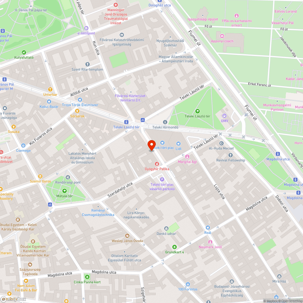 Elhagyott autó bejelentés helye