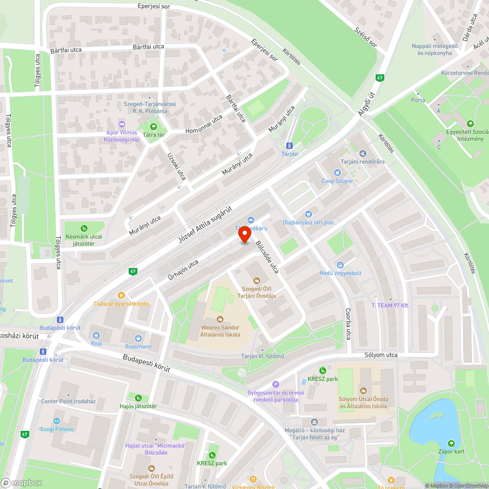 Beton hulladék a zöldövezetben, a tűzcsap közelében - Űrhajós utca 12/a. bejelentés helye