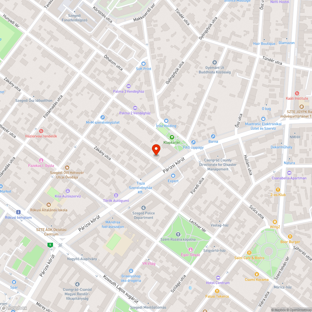 Autógumik a zöldövezetben - Üstökös utca 3/a. bejelentés helye