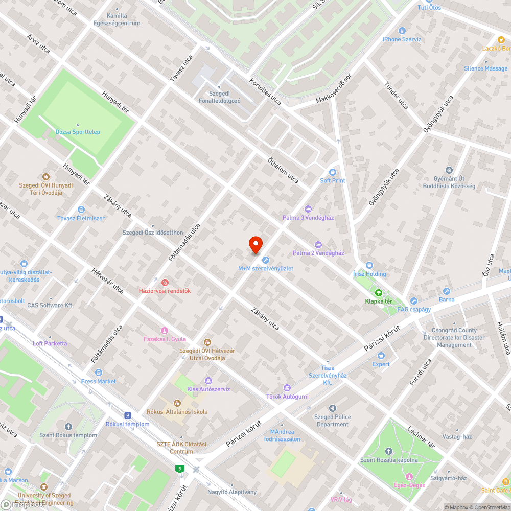 Autógumik a zöldövezetben - Pacsirta utca 11. bejelentés helye