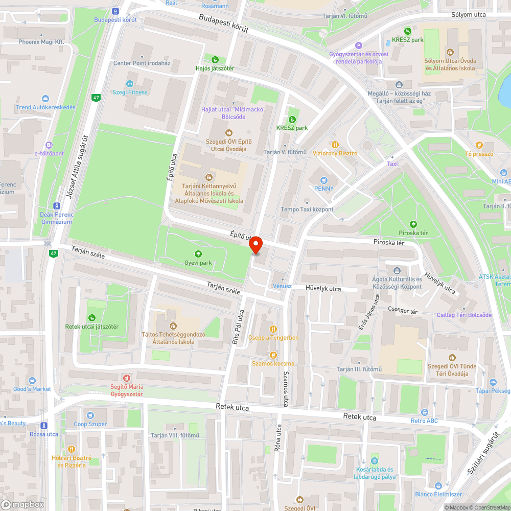 Nyilvános WC - Építő utca 2. bejelentés helye