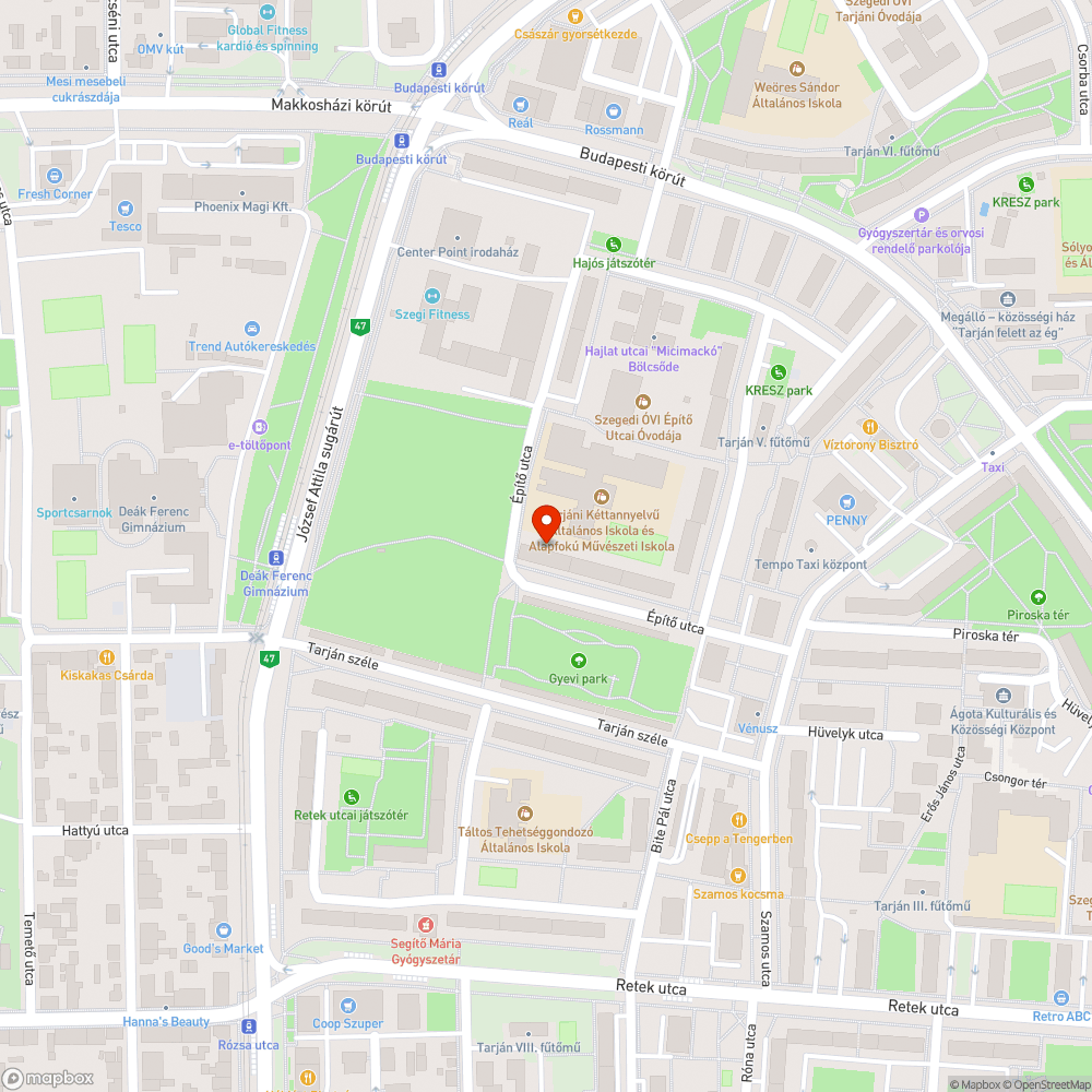 8 db autógumi a zöldövezetben - Építő utca 7/b. bejelentés helye