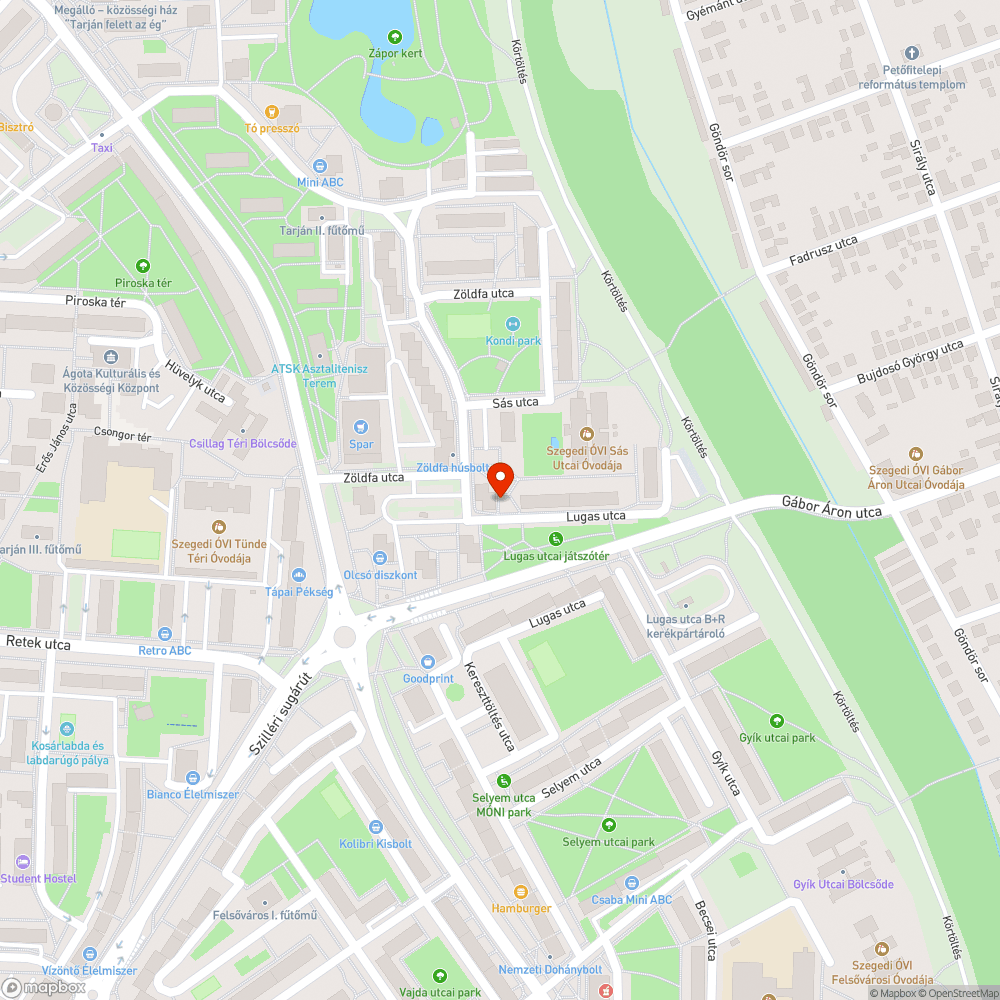 Autógumik a zöldövezetben - Lugas utca 6. bejelentés helye