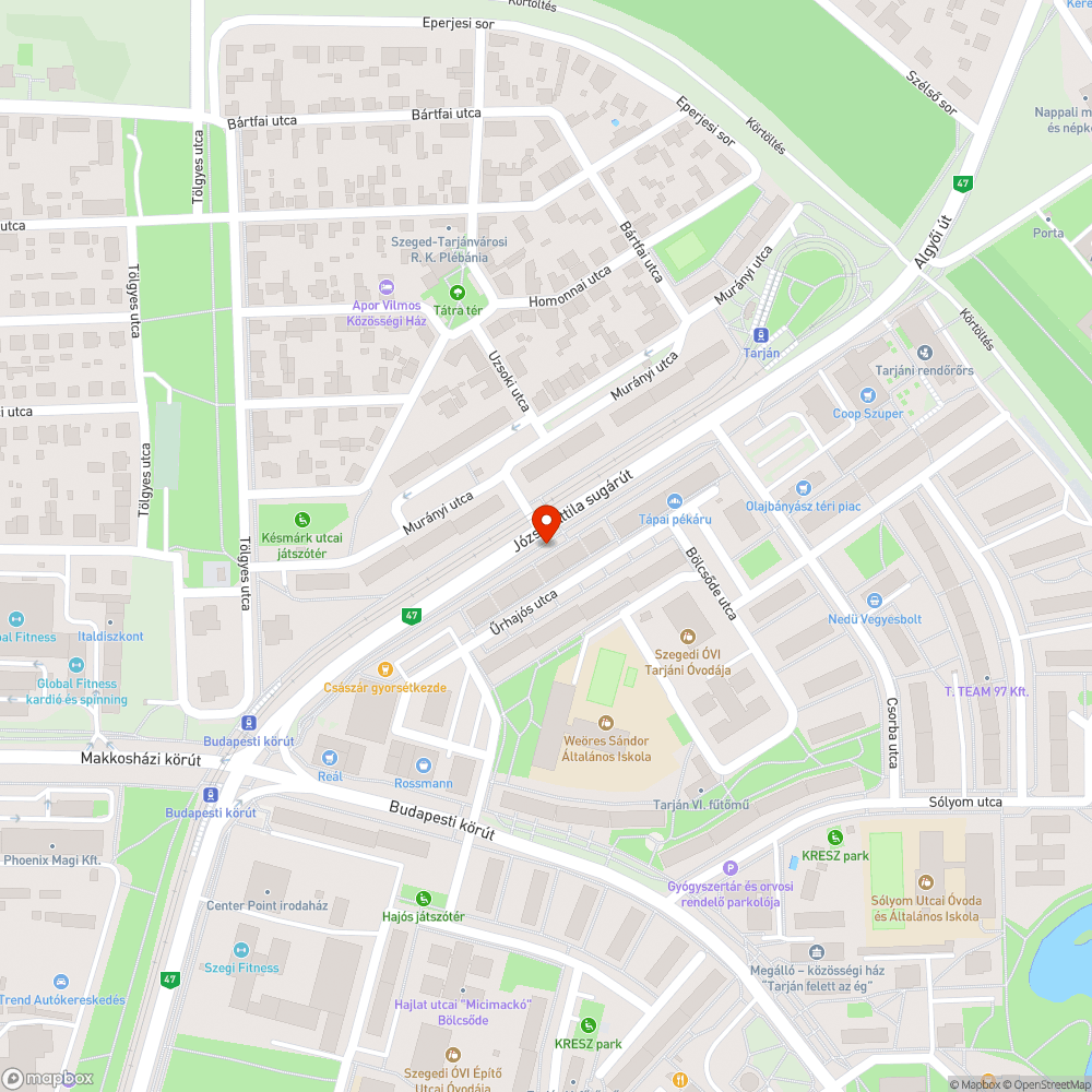 Korhadó padok - József Attila sugárúton bejelentés helye