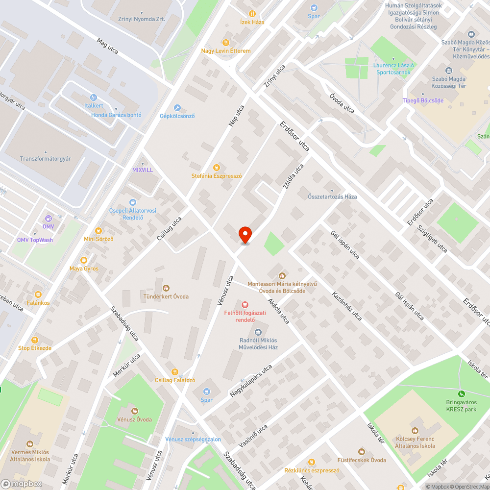 Zöldfa utca 12. szemét bejelentés helye