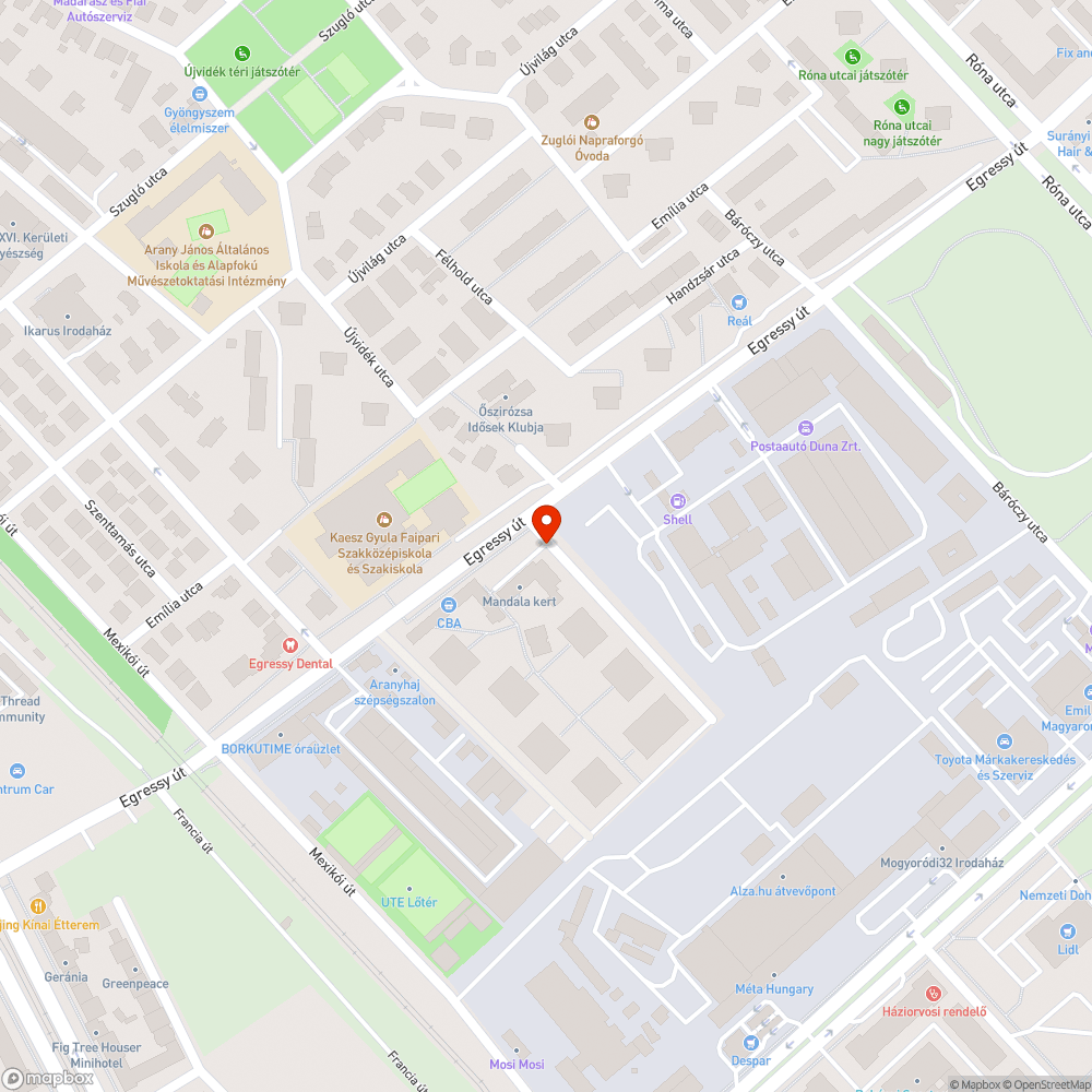 Sérült térkő bejelentés helye