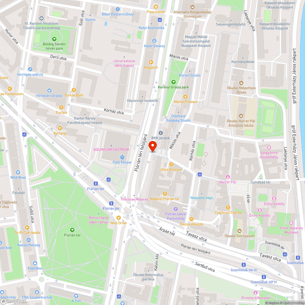 Kerékpáros behajtás a Kórház utcába bejelentés helye